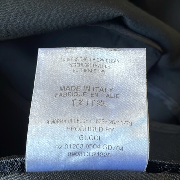 Gucci Black Wool Single Button Blazer Size 38 - Picture 4 of 14